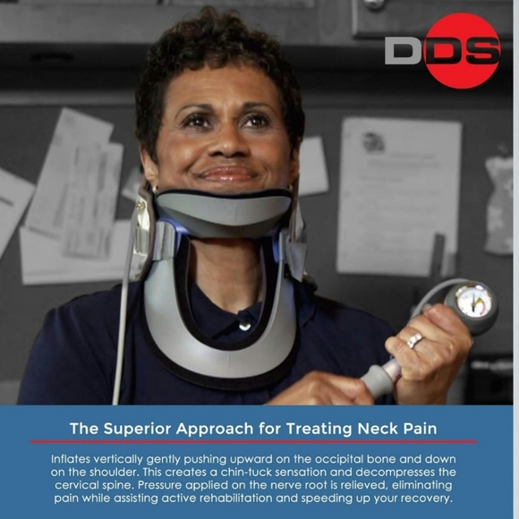 DDS MAX Cervical Traction Collar Neck Brace for Pinched Nerve, Pneumatic, Stretc - Picture 5 of 7